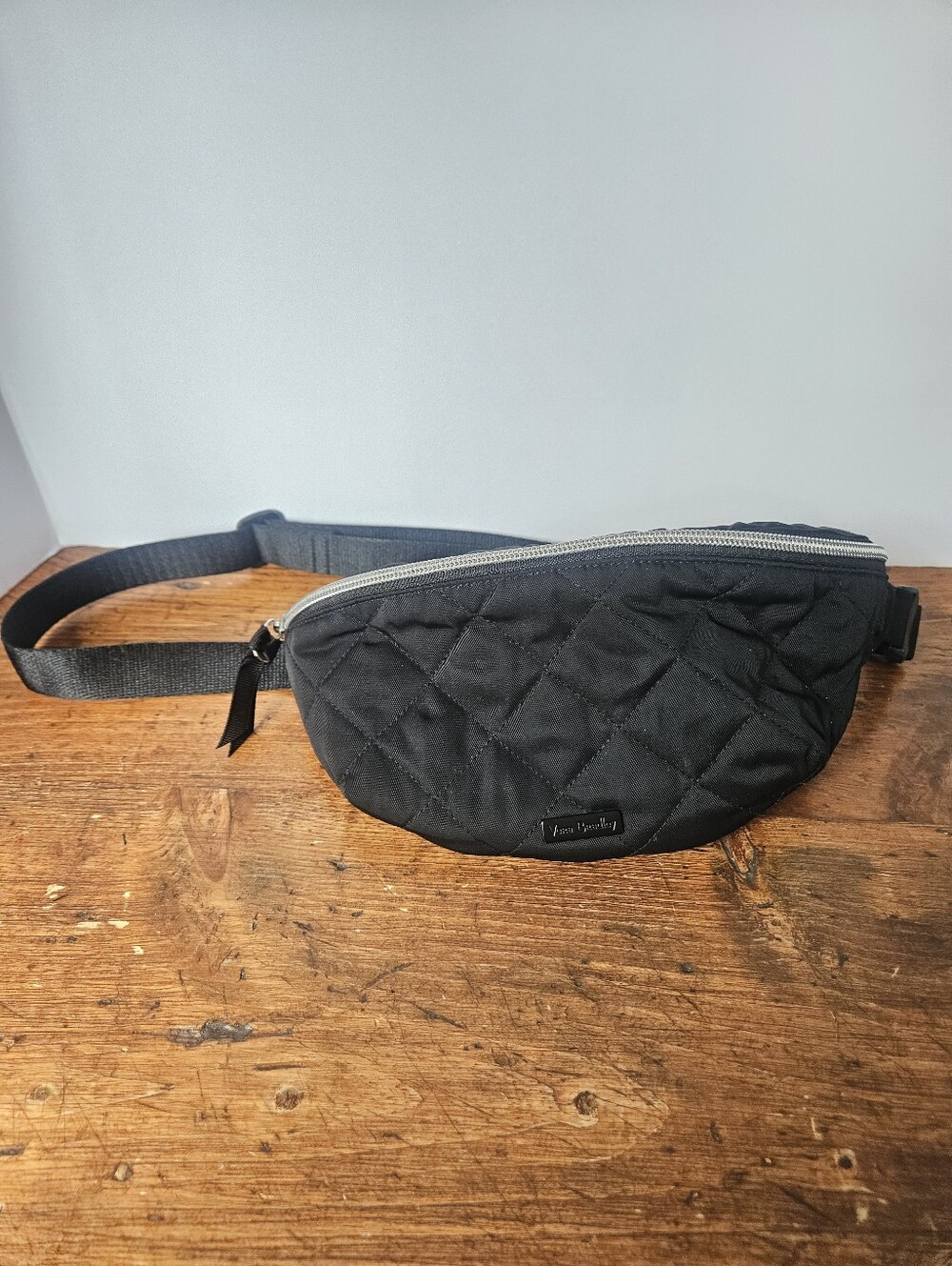 NWT Vera Bradley Black Quilted RFID Belt Bag With Adjustable Strap Fanny Pack